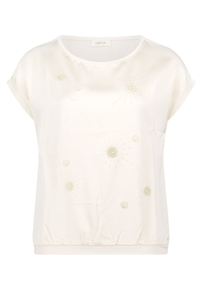 Lässiges Kurzarm-Top mit Glitzerdetails