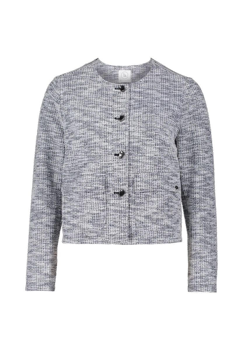 Kurzer Tweed-Blazer mit Knopfverschluss