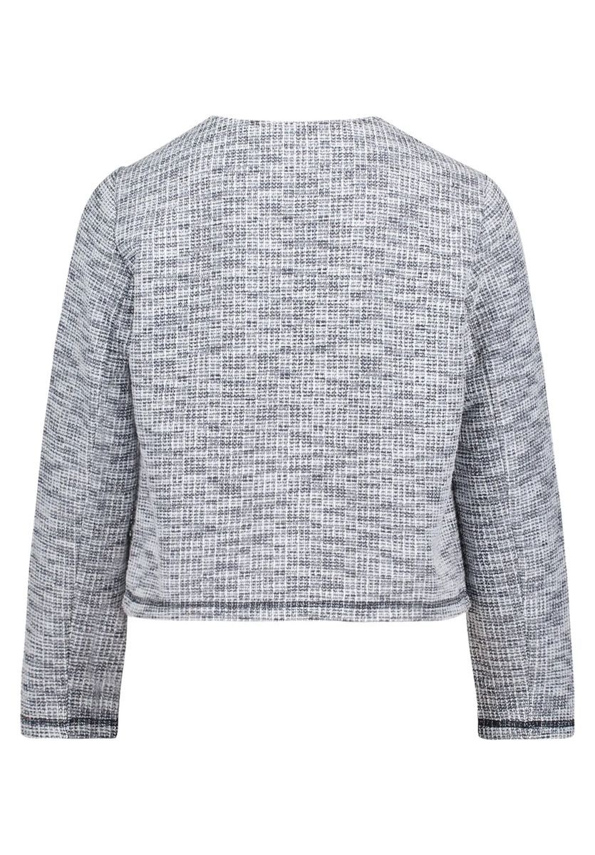 Kurzer Tweed-Blazer mit Knopfverschluss
