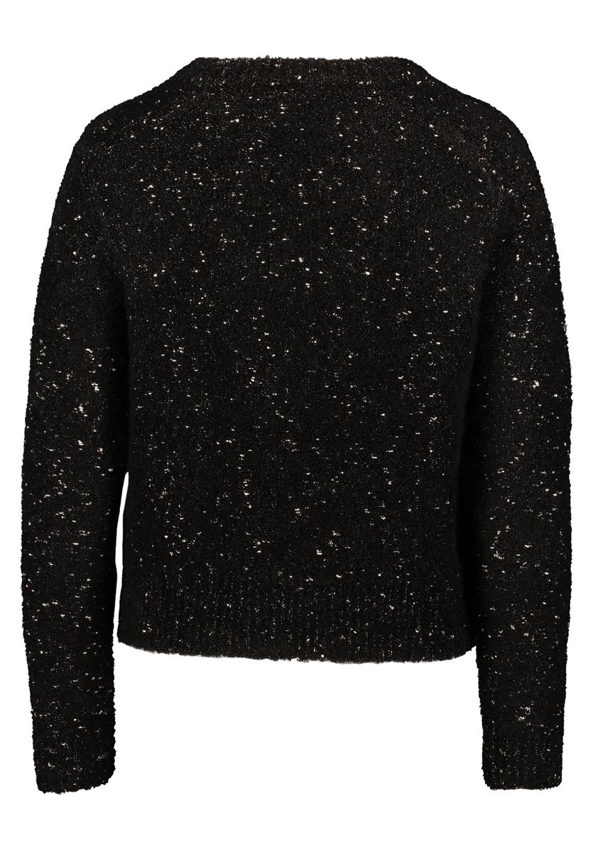 Funkelnder Strickcardigan mit Knöpfen