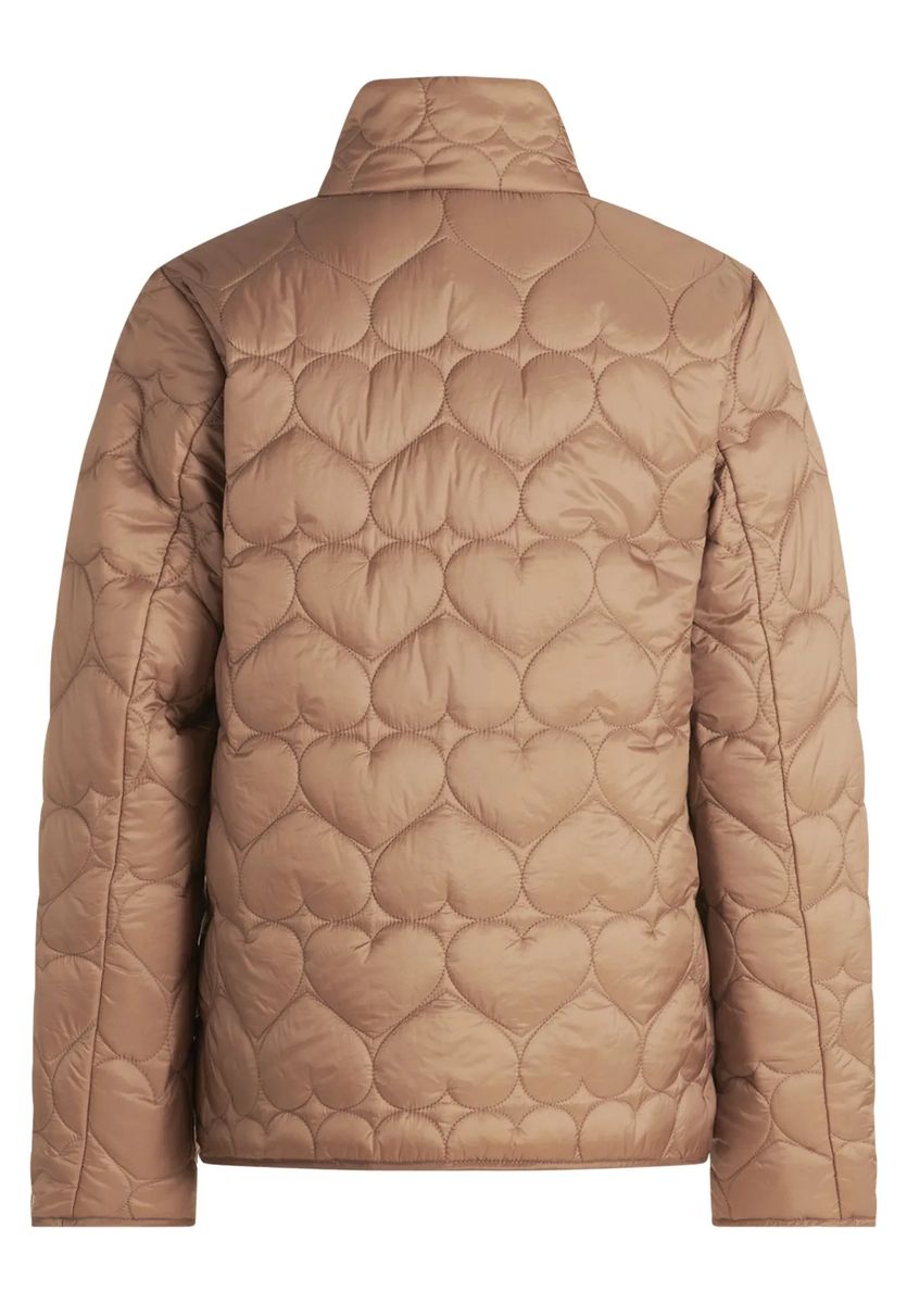 A-Linien Steppjacke mit Herzmuster