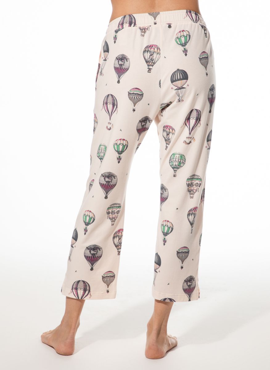 Gekürzte Loungehose mit Ballonmuster