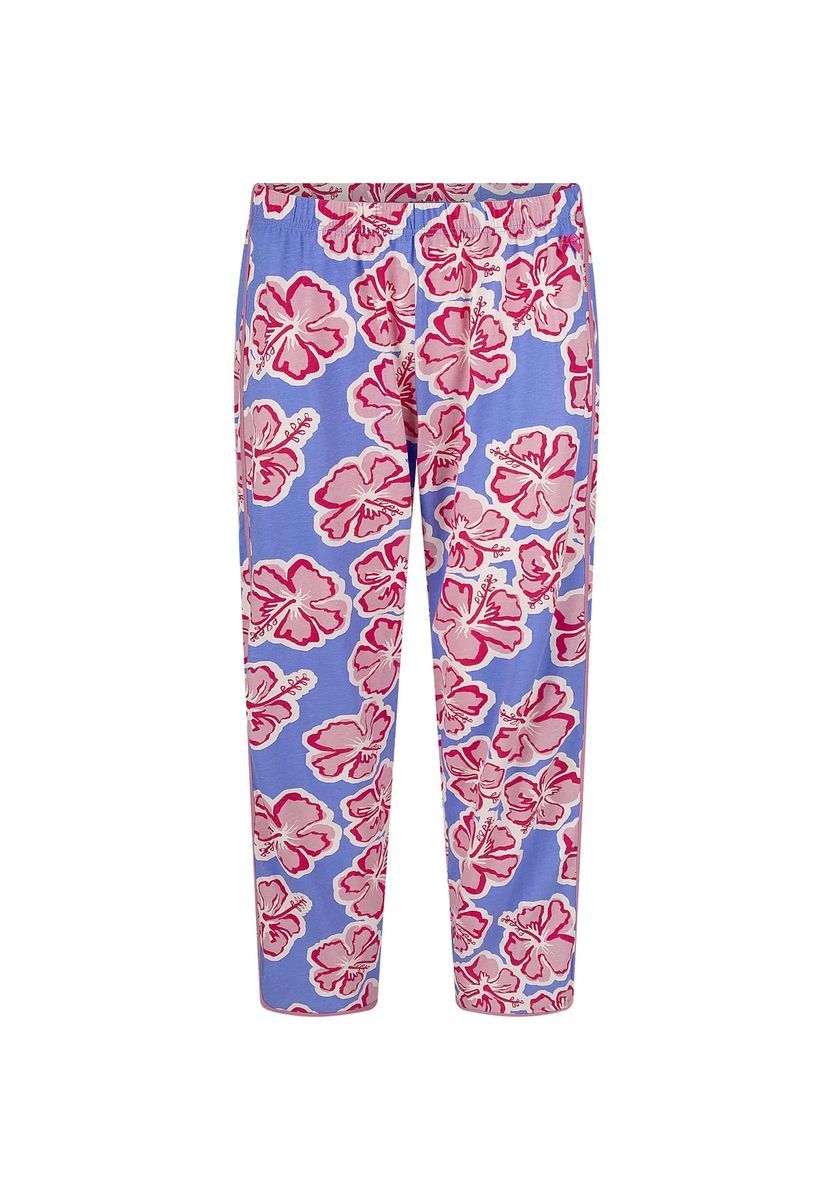 Baumwoll-Pyjamahose mit Blumendruck