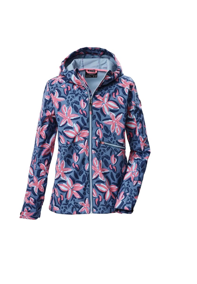Regenjacke mit Blumenmuster und Kapuze