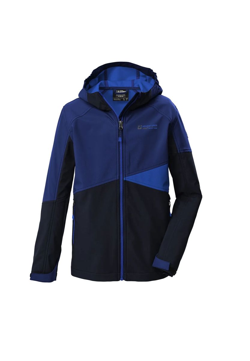 Colorblock Softshelljacke mit Kapuze