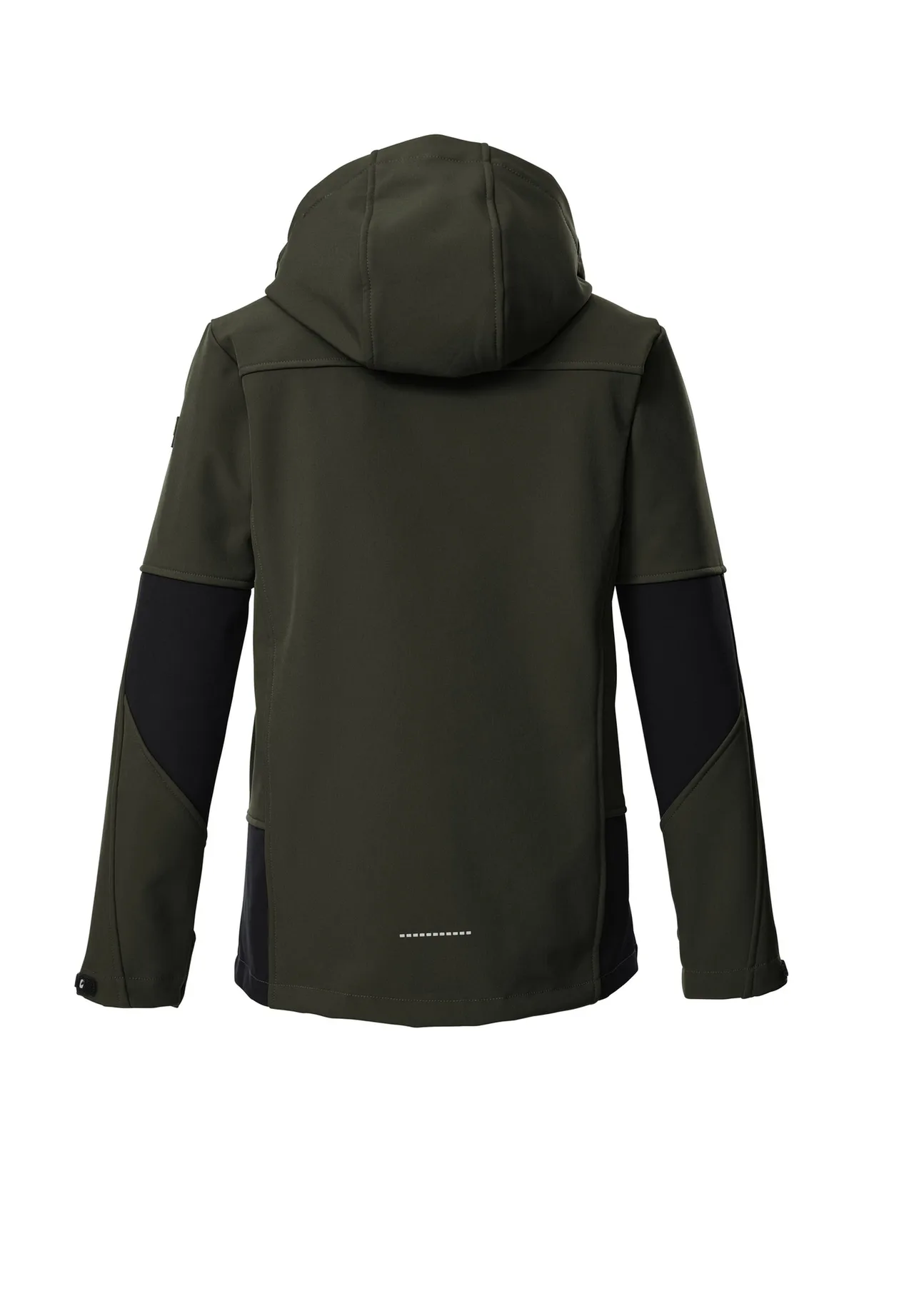 Grüne Softshelljacke mit Kapuze für Kinder