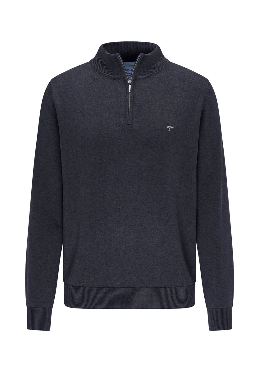 Herren Baumwoll-Pullover mit halbem Reißverschluss
