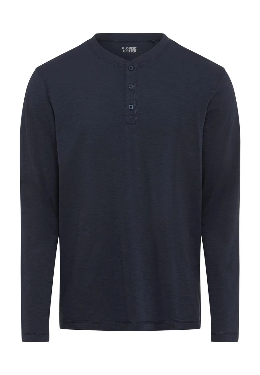 Herren Henley Shirt mit langen Ärmeln