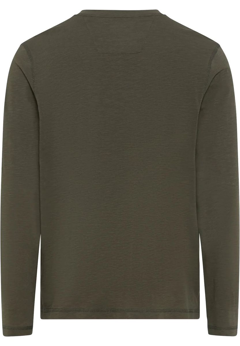 Herren Langarm Henley Shirt
