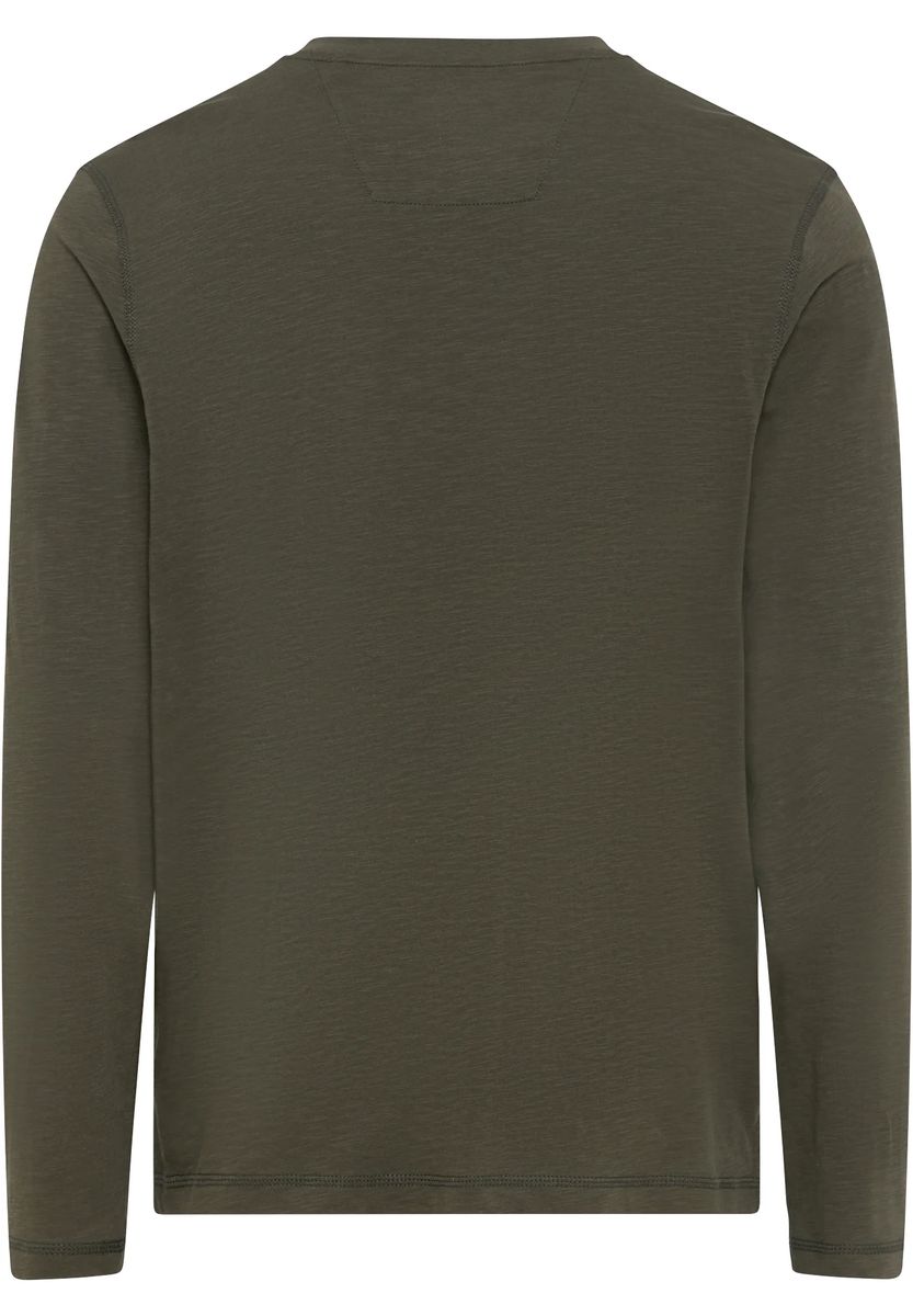 Herren Langarm Henley Shirt
