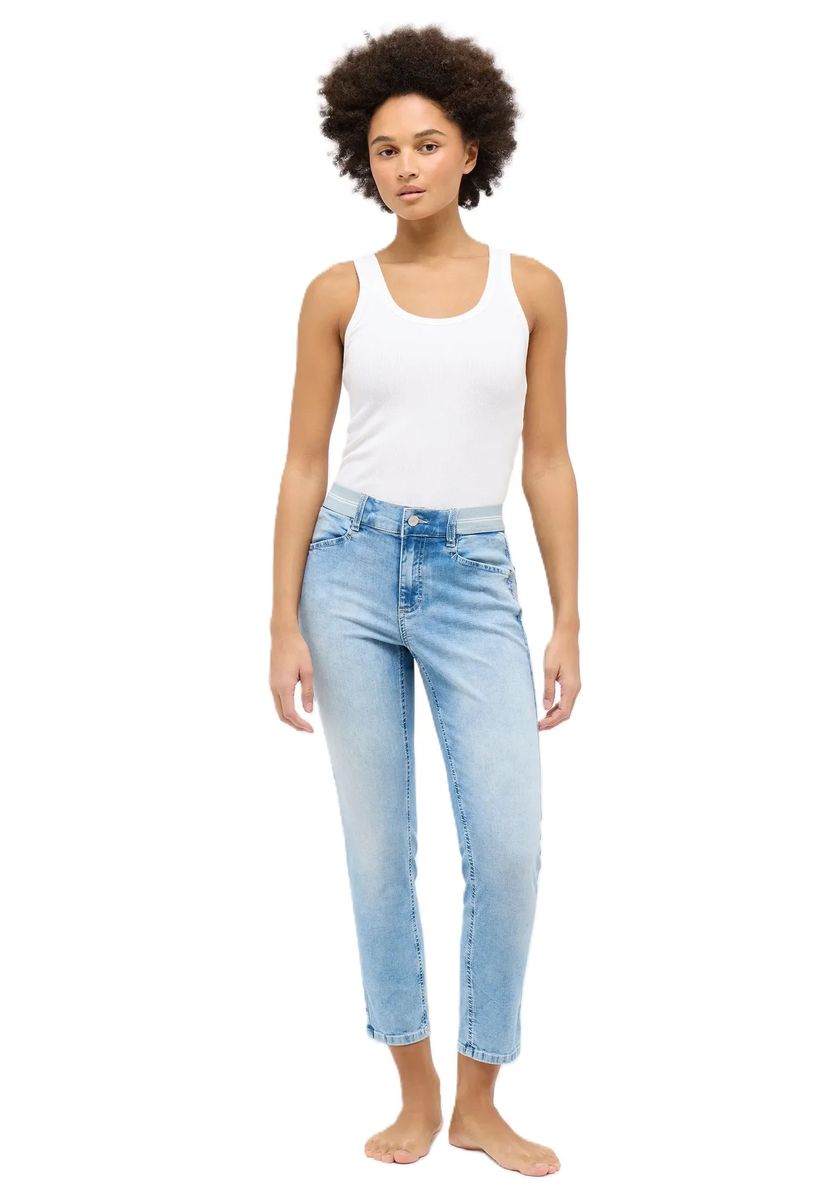 ANGELS Ornella Jeans, 7/8-Länge, Stretchbund, für Damen, blau, 36