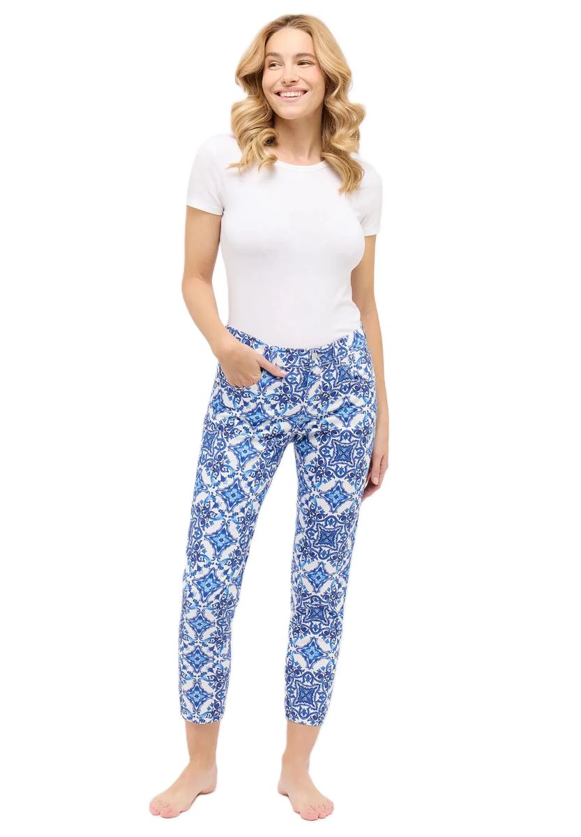 ANGELS Schlafanzug-Hose, 7/8-Lang, für Damen, blau, 36