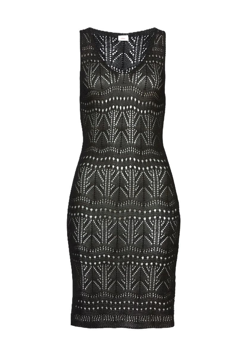 Ärmelloses Strick Minikleid