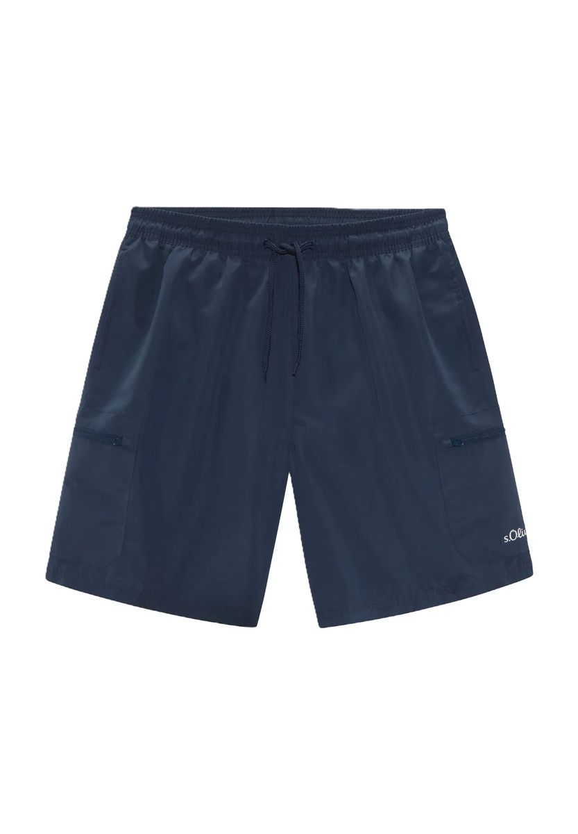 Marineblaue, schnelltrocknende Badeshorts