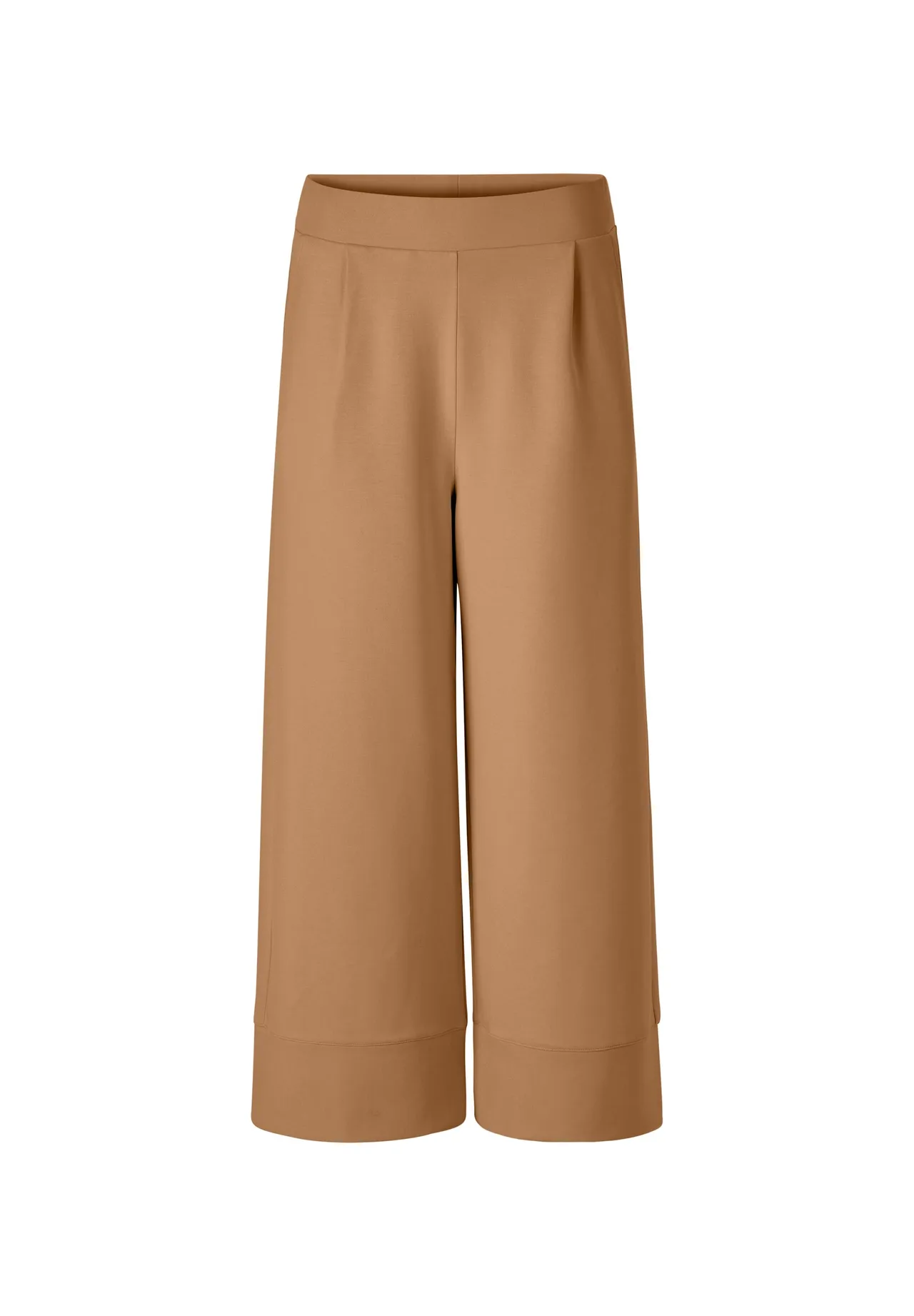 Cropped Culottes mit weitem Bein und Gummibund