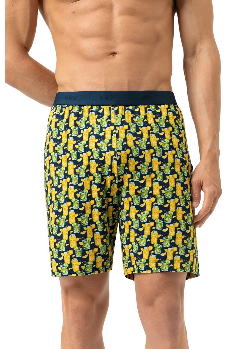 Herren Lounge Shorts mit Cocktail-Print, entspannte Passform