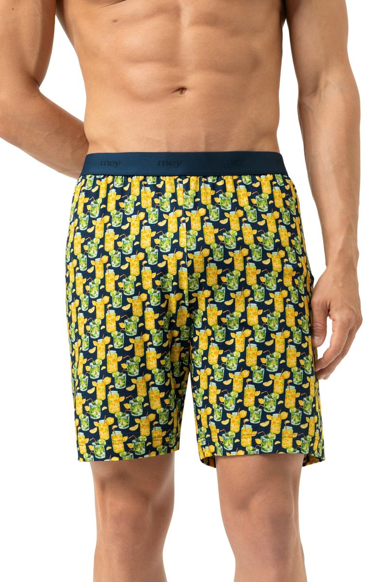 Herren Lounge Shorts mit Cocktail-Print, entspannte Passform