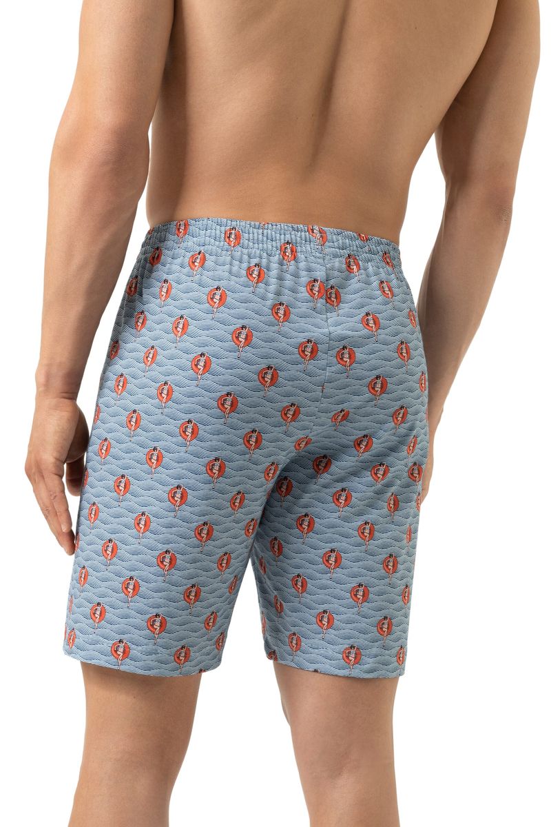Lounge-Shorts mit Retro-Wellenmuster