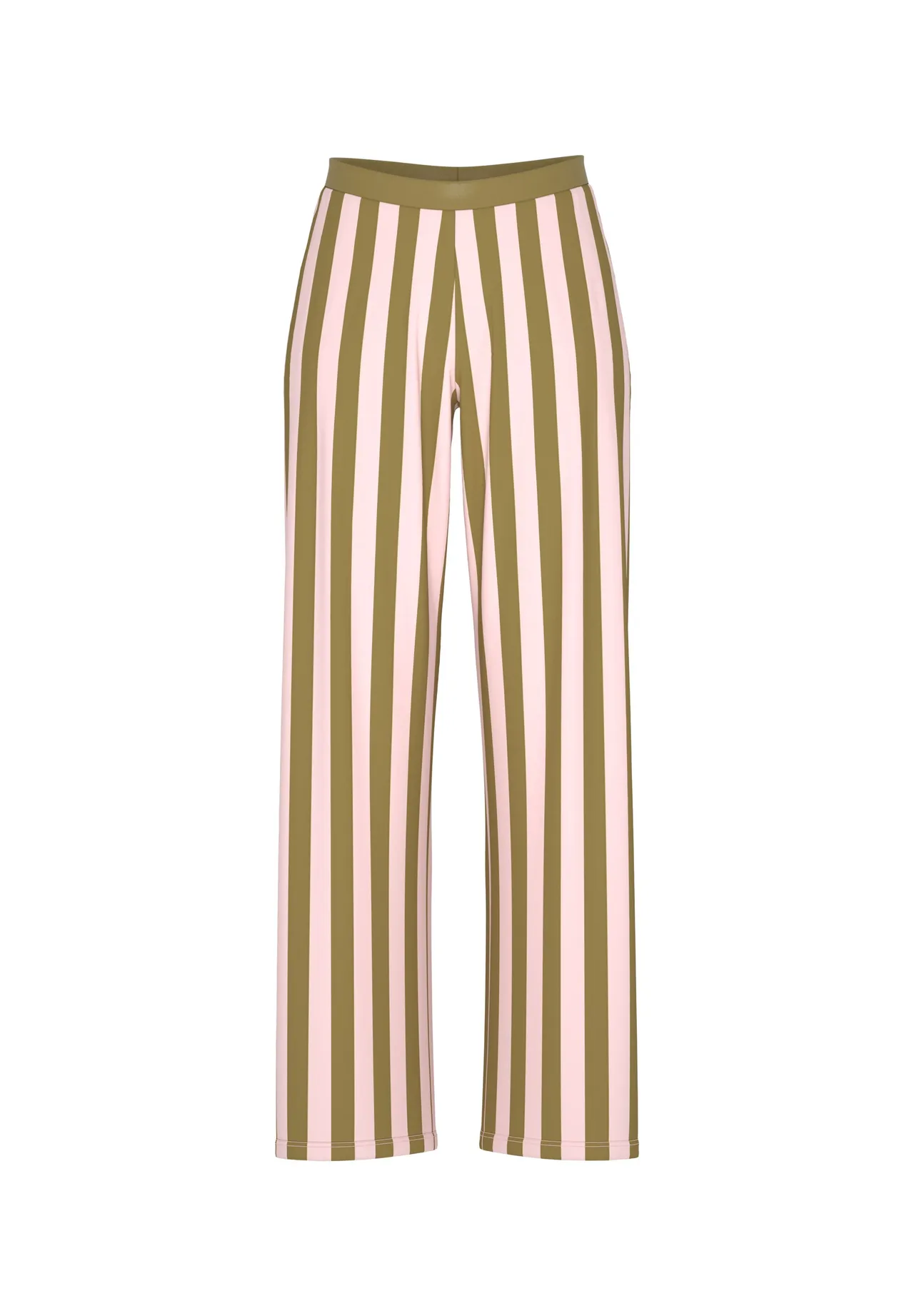Gestreifte Damenhose mit Komfortbund