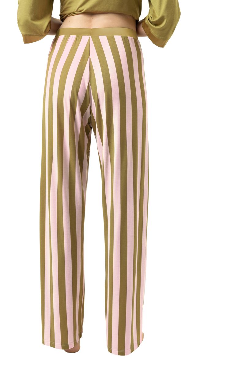 Gestreifte Damenhose mit Komfortbund