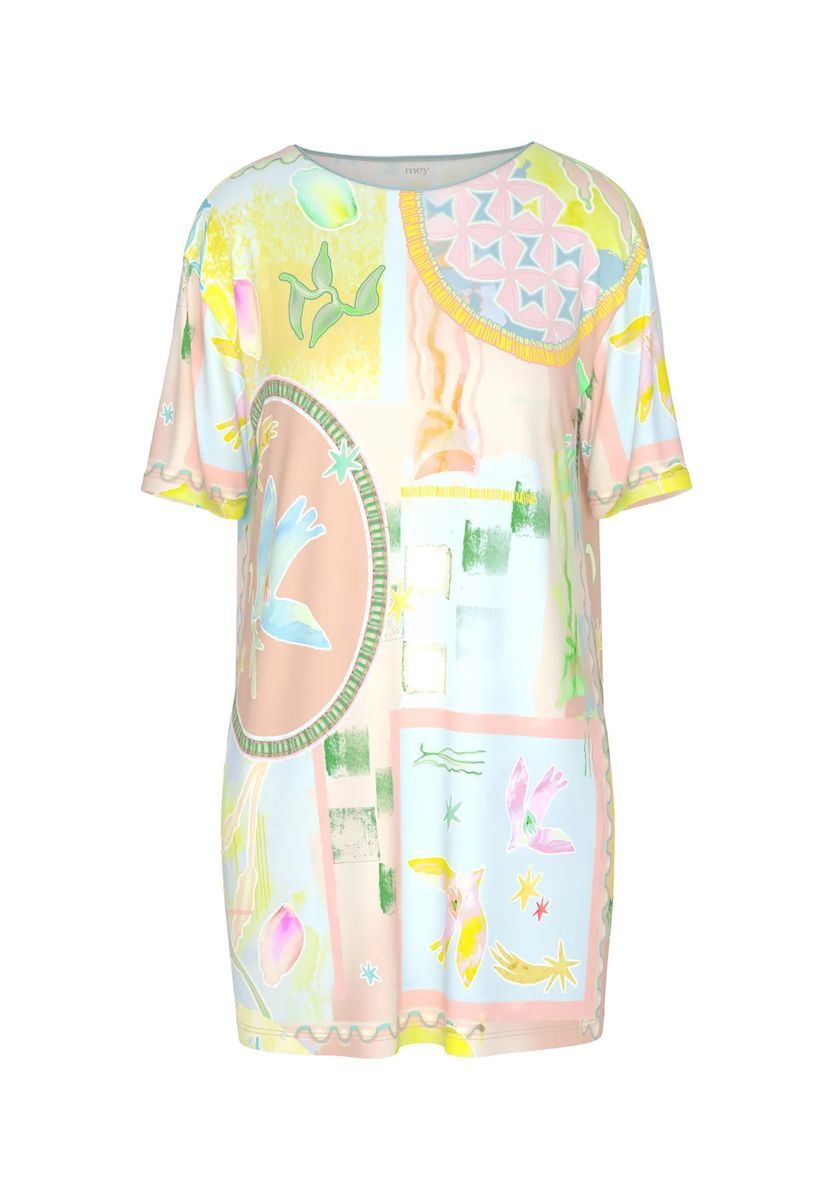 Pastellfarbenes Loungewear-Kleid mit überschnittenen Schultern