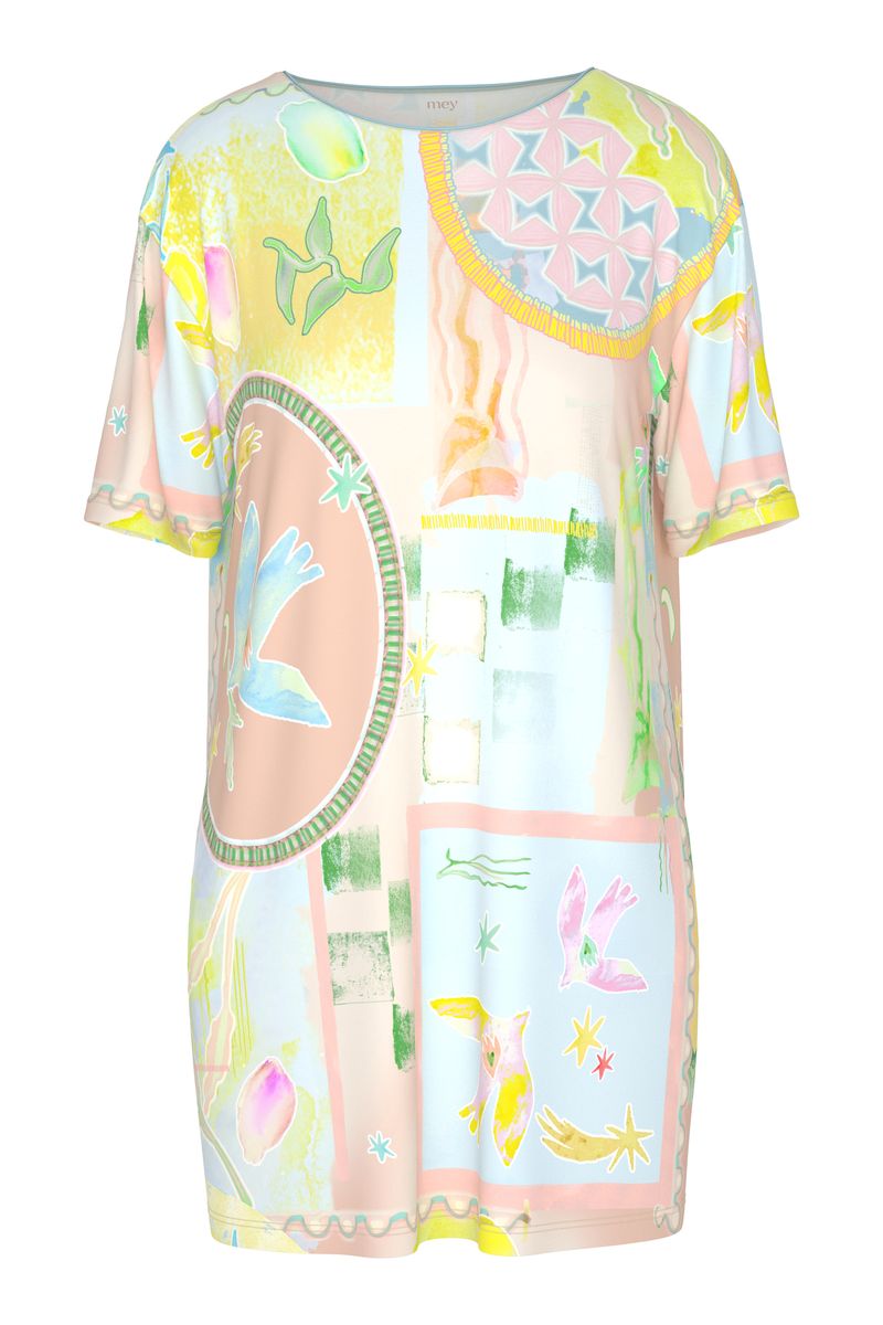 Pastellfarbenes Loungewear-Kleid mit überschnittenen Schultern