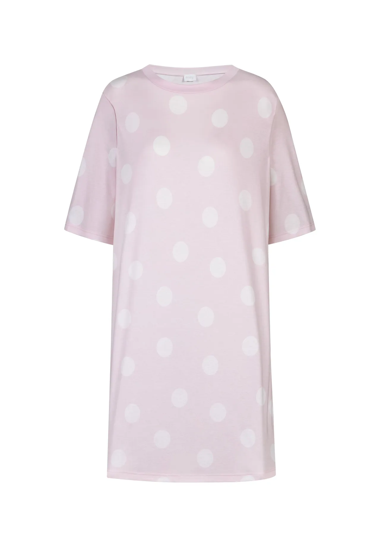 Locker geschnittenes Schlafhemdkleid mit Polkapunkten