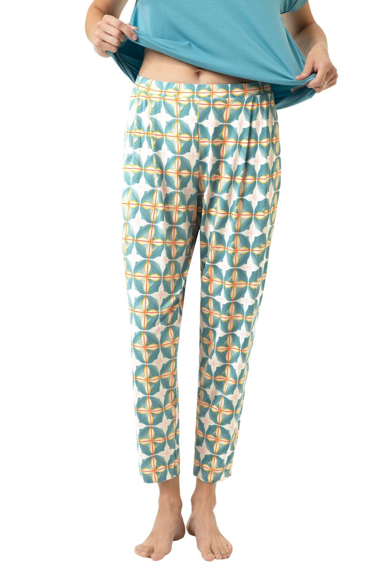 Locker sitzende, knöchellange Loungehose