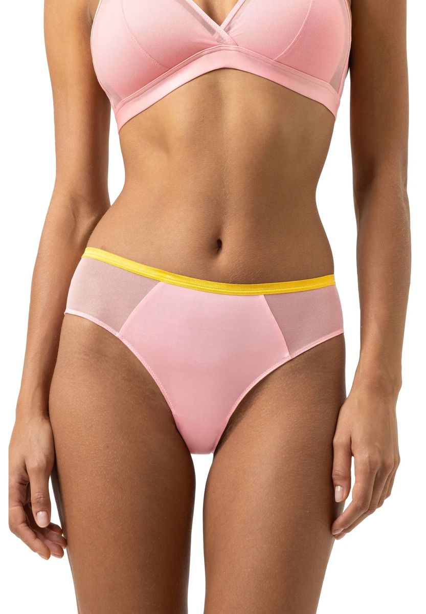 Hipster-Slip mit transparenten Einsätzen