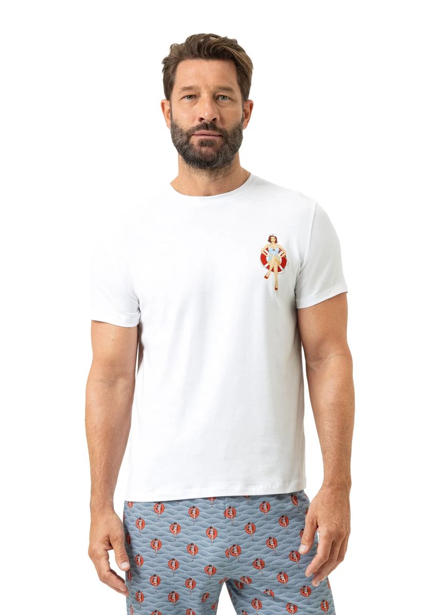 Locker geschnittenes Kurzarm-T-Shirt mit Grafik