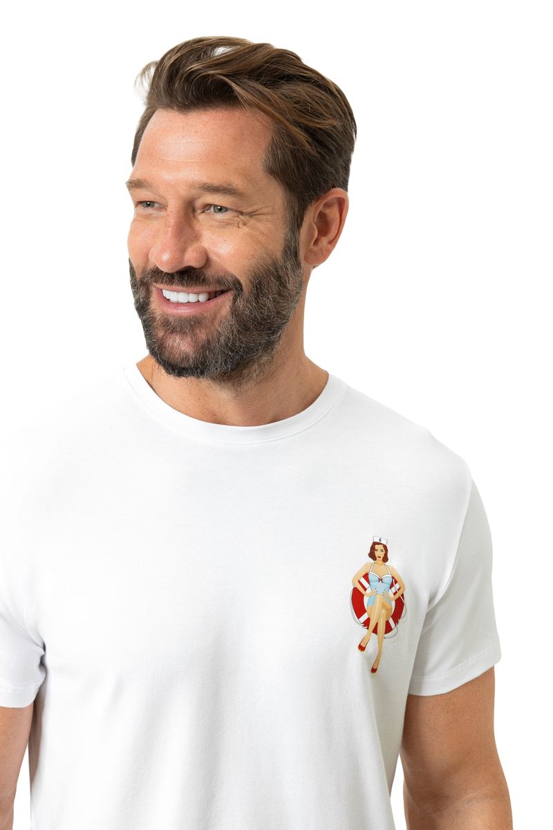 Locker geschnittenes Kurzarm-T-Shirt mit Grafik