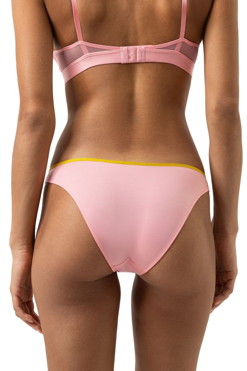 Zarter rosa Mesh Tanga-Slip