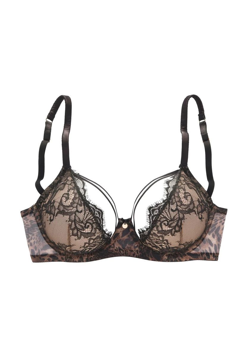 Leopard-Spitze Balconette BH