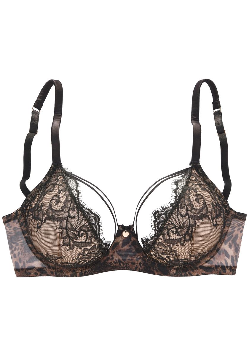 Leopard-Spitze Balconette BH
