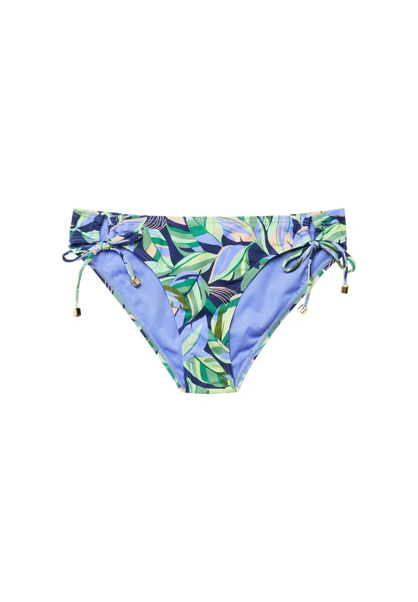 Bikinihose mit tropischem Blattmuster