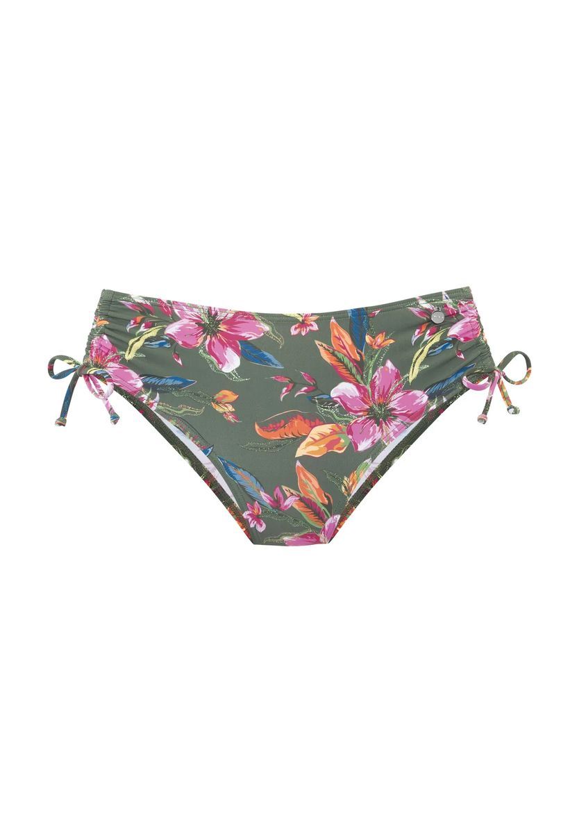 High-Waist Bikinihose mit Blumenmuster