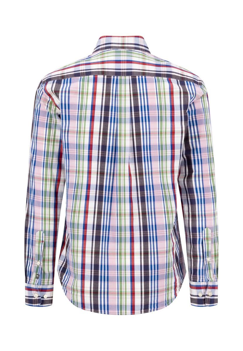 Herren Langarm Kariertes Button-Down Hemd