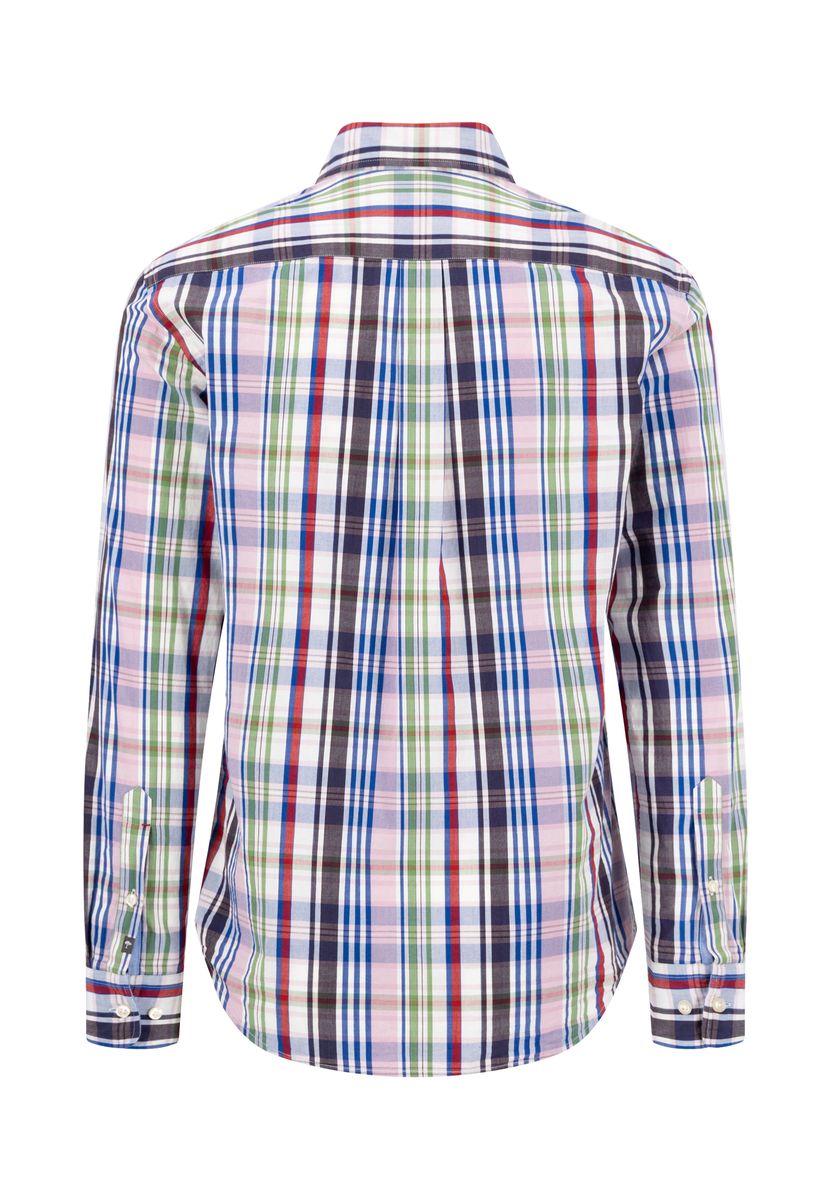 Herren Langarm Kariertes Button-Down Hemd