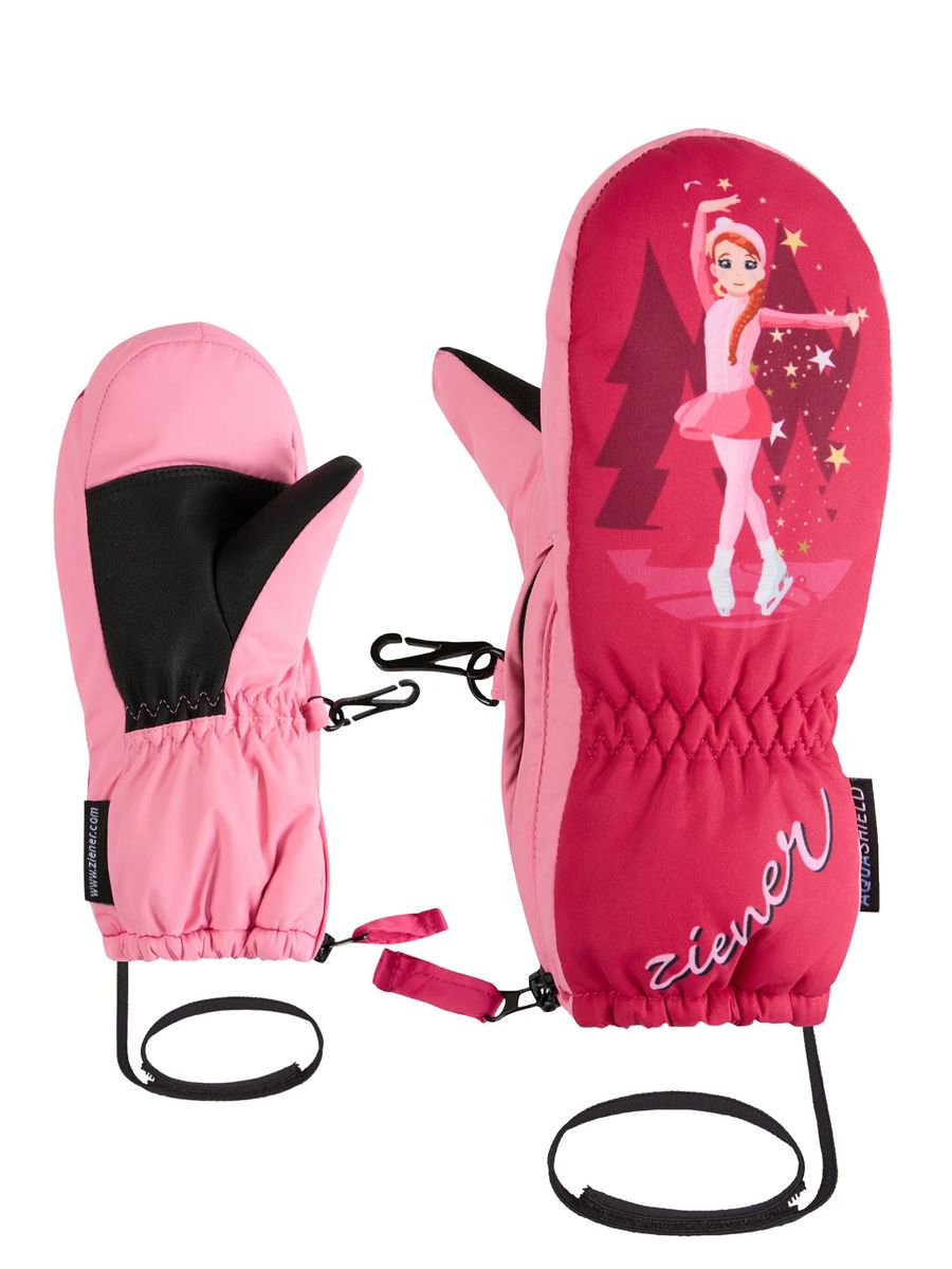 Pink Kinderfäustlinge mit Leotard-Print