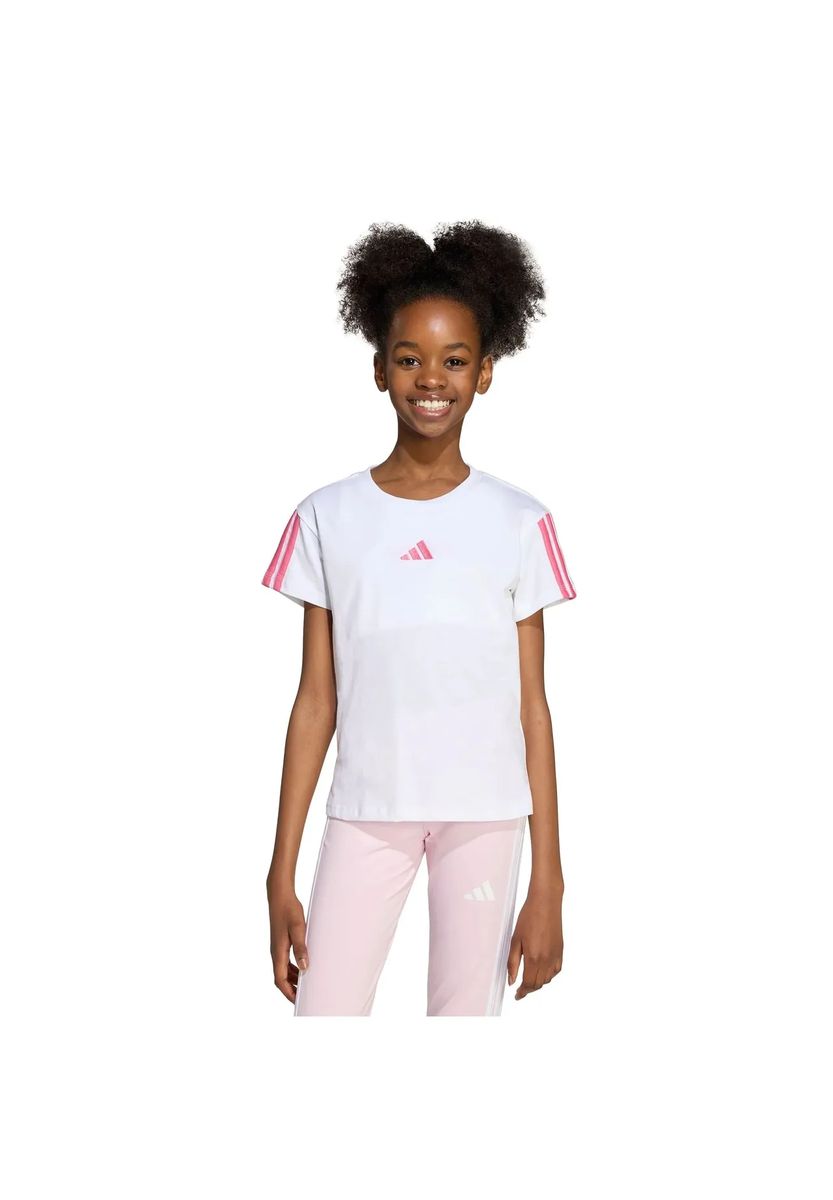 Weißes Kinder T-Shirt mit Streifen
