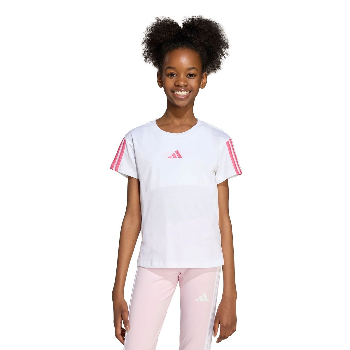 Weißes Kinder T-Shirt mit Streifen