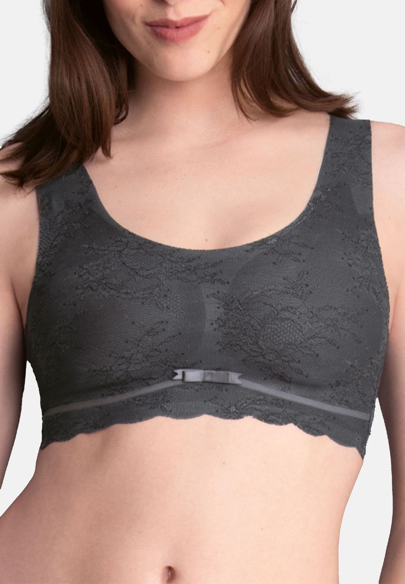 Nahtloses Spitzen-Bralette mit Schleifendetail