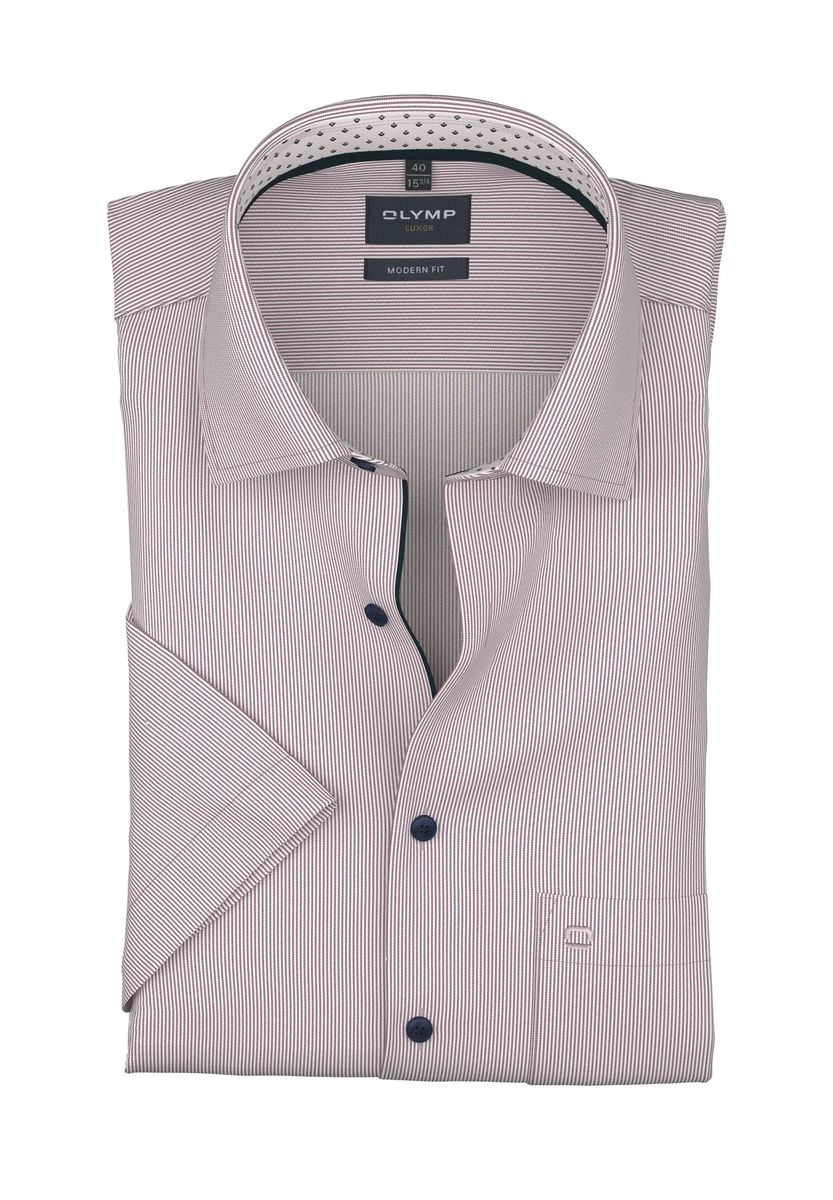 Gestreiftes Kurzarmhemd Modern Fit