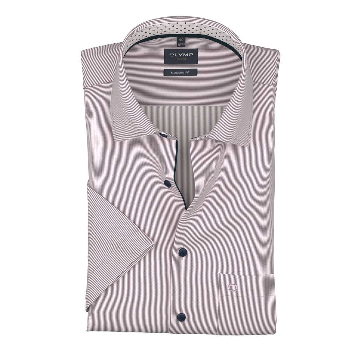Gestreiftes Kurzarmhemd Modern Fit