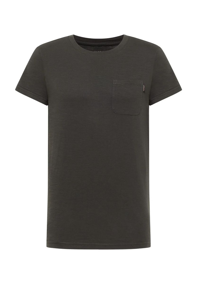 Herren Freizeit Uni T-Shirt mit Tasche