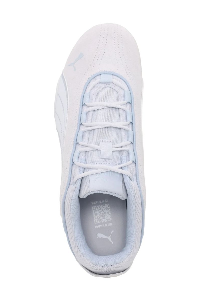 Weißer Leder-Sneaker mit niedrigem Profil