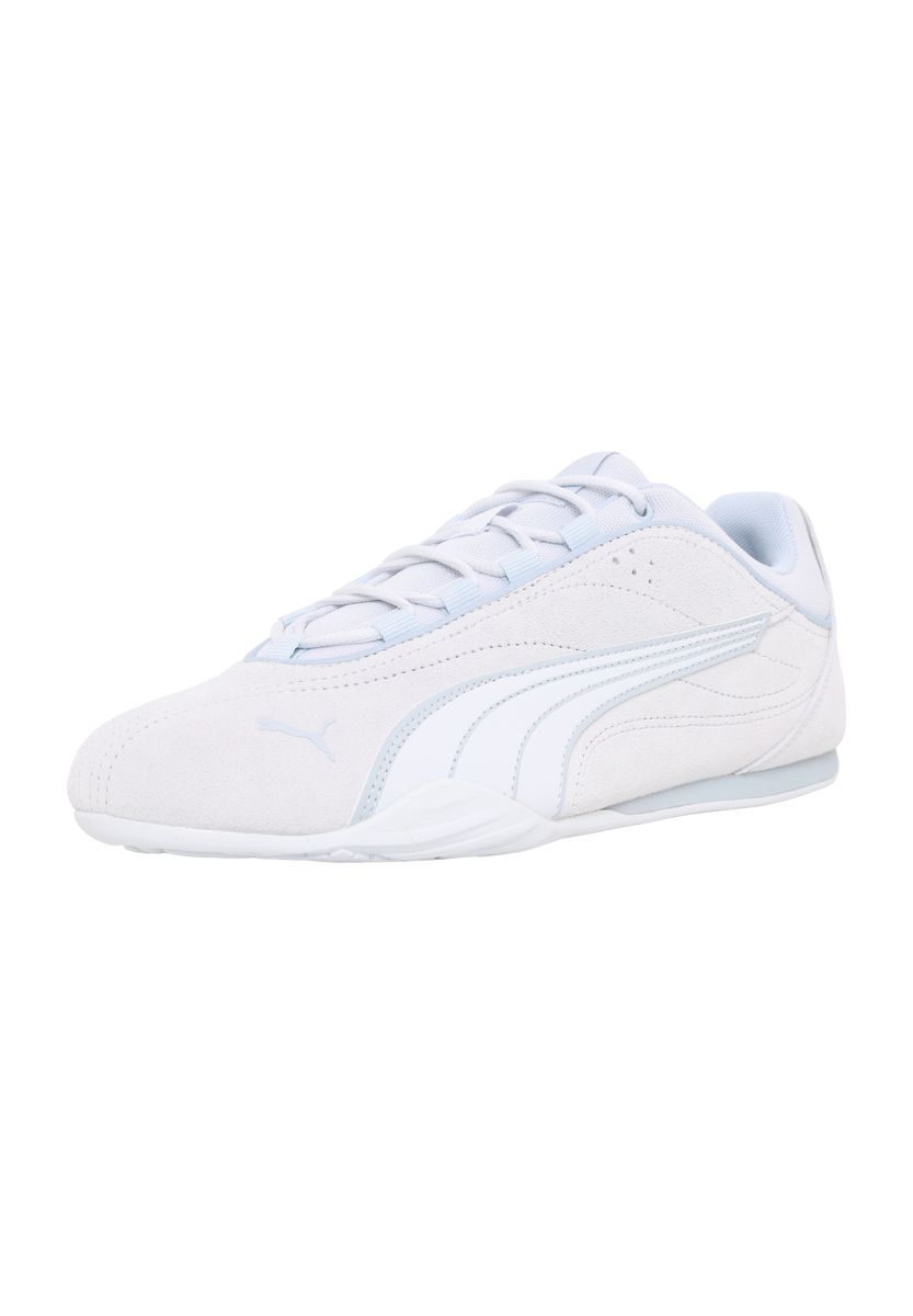 Weißer Leder-Sneaker mit niedrigem Profil