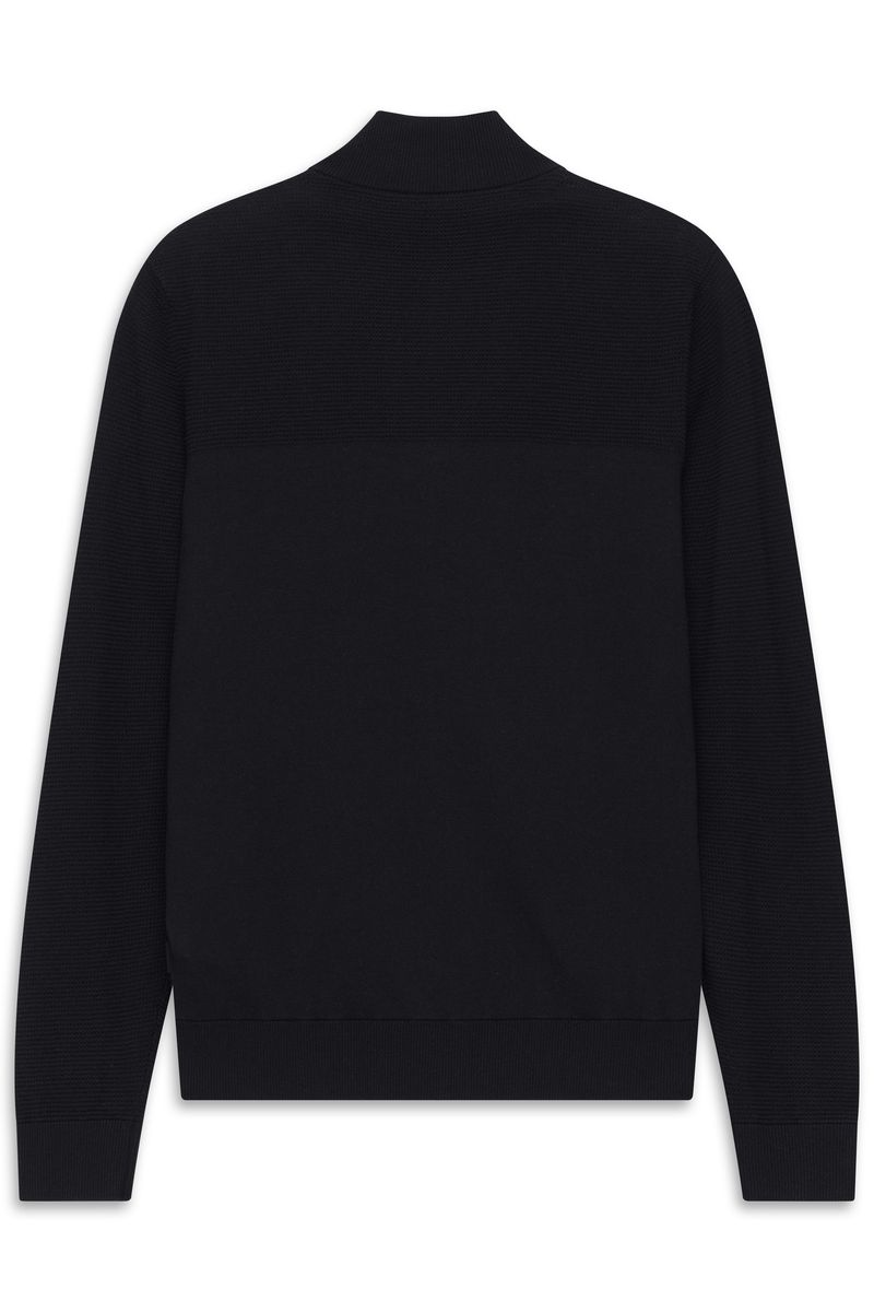 Hybrid-Strickjacke mit Stehkragen