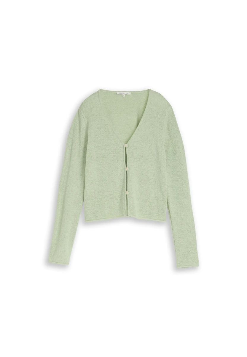 Kurze Strickjacke mit Knöpfen