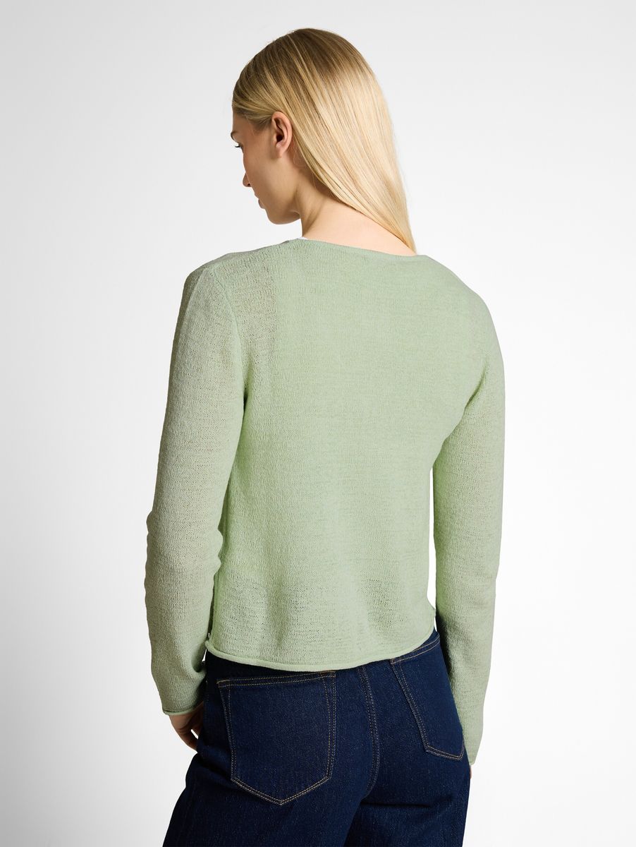 Kurze Strickjacke mit Knöpfen